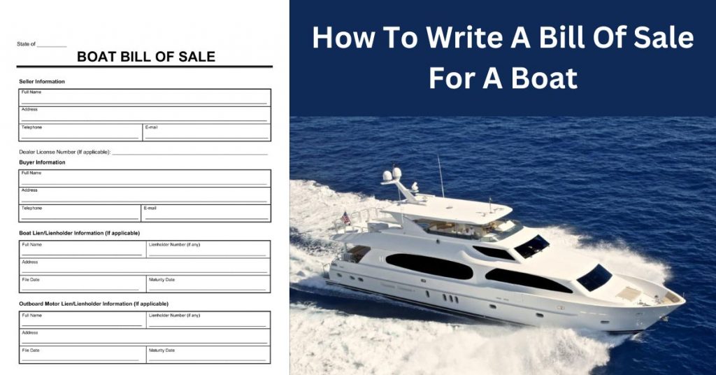 How To Write A Bill Of Sale For A Boat